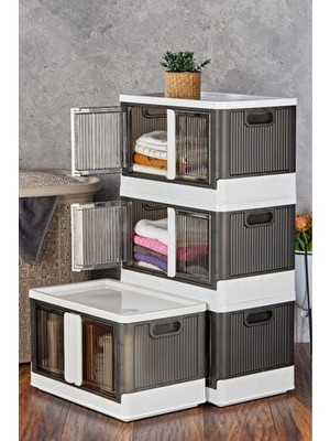 Çok Amaçlı Kapaklı Portatif Istiflenebilir Organizer Dolap 4'lü