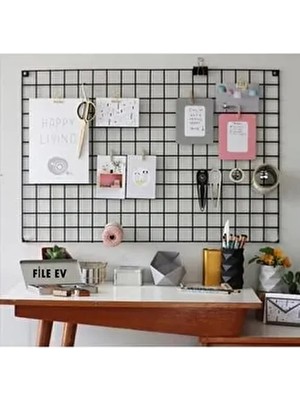 Lefi Ev Tel Fotoğraf Askısı Tel Askılık Metal Pano Duvar Askılığı Notluk.