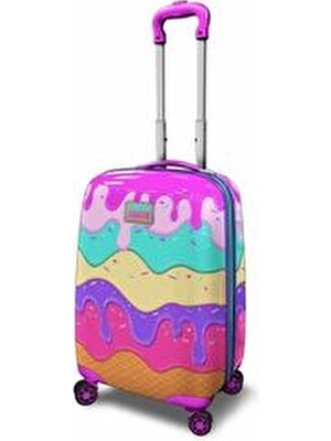 Coral High Dondurma Desenli Çekçekli Valiz