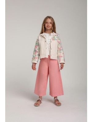 Escabel Geniş Paça Kız Pantolon - Pembe