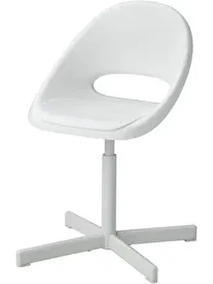IKEA Akdeniz Loberget/Sıbben Yüksekliği Ayarlanabilir Beyaz Çocuk Çalışma Sandalyesi 360 Derece Dönme Mekanizması