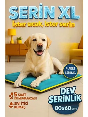 Serin (80X60CM) - 4 Mevsim Kedi/ Köpek Matı, Sıcak Veya Soğuk Kullanılabilen Minder Yatak