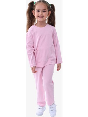 Basic Kız Çocuk Pijama Takımı - Açık Pembe