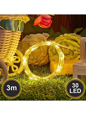 Peri LED 3 Metre 30 Ledli Gün Işığı Sarı Renkli Esnek Tasarımlı Aydınlatma