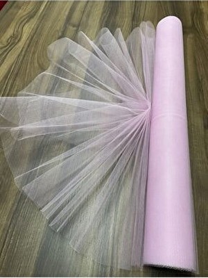 Buse Tül Grek Tül Süs Tülü Parti Kapı Süsü Bebek Nikah Şekeri Süsleme Tütü Tülü PEMBE 70CM x 27METRE