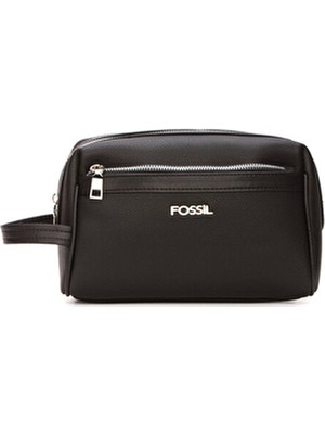 Fossil Vegan Deri El Çantası Portföy Çanta Suya Dayanıklı Orta Boy Siyah 2063