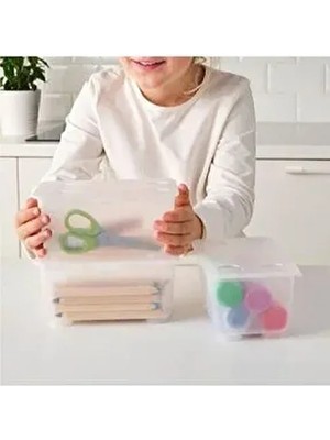 Glıs Kapaklı Kutu Şeffaf 17X10 cm 3 Parça