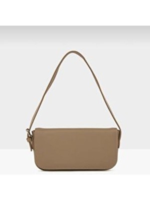 Bag & More Kadın Vizon Kapaklı Baget Çanta