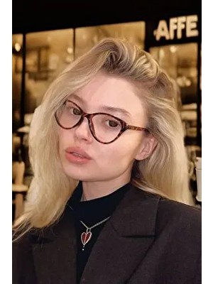 Nora Cat Leopar Çerçeve Popüler Mavi Işık Korumalı Blue Block Şeffaf Ekran Gözlüğü
