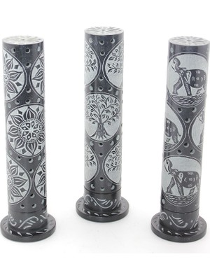 Obsidian Taşı Işlemeli Kule Tütsülük Model 2