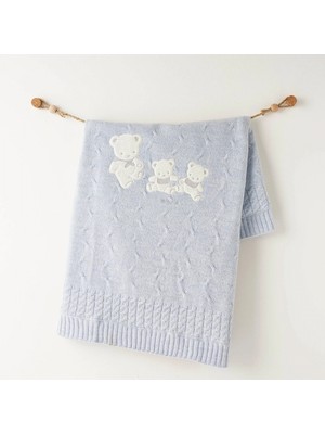 Andywawa AC26341 Triko Battaniye 85X100 Blue Melange