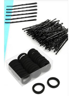 Kadın 100 Adet Havlu ve Tel Toka Seti / 50 Adet Havlu Toka 50 Adet Tel Toka