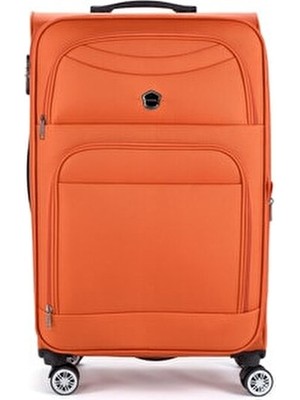 Turuncu Unisex Büyük Boy Kumaş Valiz