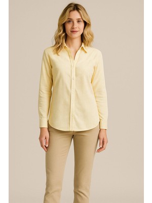 Sarı Oversize Kadın Gömlek