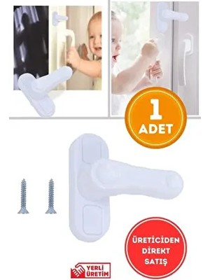 Wappa Pvc Pimapen Pencere Cam Balkon Kapısı Güvenli Emniyet Kilidi 1 Adet - Beyaz