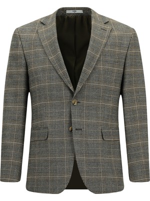 Regular Fit Ekose Klasik Ceket