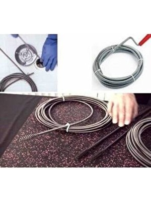 5 Metre Lavabo Açma Teli Susta Tıkalı Banyo Lavabo Deliği Gider Boru Açma Teli