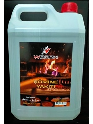 5 Litre Masaüstü Şömine Yakıtı %99 Bioethanol Özel Bidonda Kokusuz Dumansız Sarı Alev