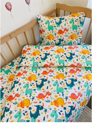 Park Yatak Bebek Müslin Nevresim Takımı Dinazor 70X110