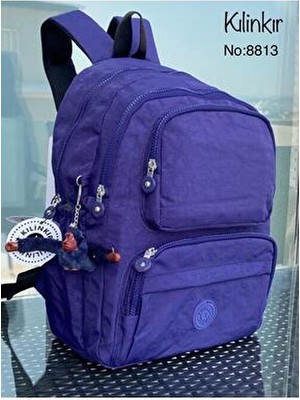 Klinkır Çok Gözlü Kadın Sırt Çantası Yağmur Suyu İtici Tekstil Malzeme ile Okul İçin Uygun