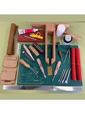 Pro Set 4 - Deri Hobi Başlangıç Seti - 31 Parça Deri El Aleti