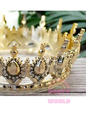 Party World Pasta Tacı Lüks Mika Gold Renk Altın Sarısı 1 Adet Standart Boyut Parti Süsü