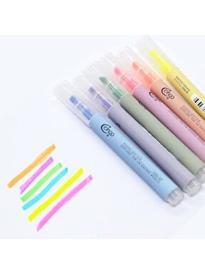 Highlighter Fosforlu Kalem 6’lı Set- Pastel Renkler