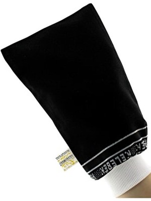 Hamam ( Orta Kalın) Osmanlı Siyah Kese Lastikli & Banyo Kesesi