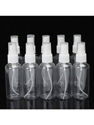 10 Adet 50ML Plastik Sprey Şişe Hediyelik Dezenfektan Kolonya Şişesi