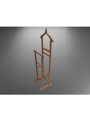 Dilsiz Uşak 2 Li 90534 Havluluklu Model Parlak Ceviz Boyalı El Yapımı