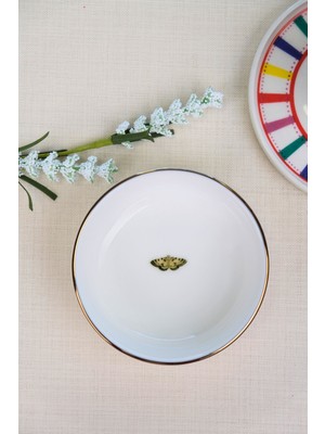 Tabak Evi Porselen Natura Kelebek Altın Yaldızlı Kase 10X3CM 150CC Tekli