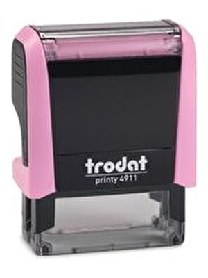 Trodat 4911 Öğretmen, Doktor, Hemşire, Avukat, Firma Kaşesi Pembe Renkli Ölçülerle