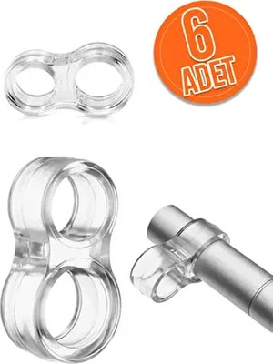 6 Adet Şeffaf Silikon Plastik Kapı Kolu Tutucu Tutacağı Durdurucu Pencere Tamponu Stoperi