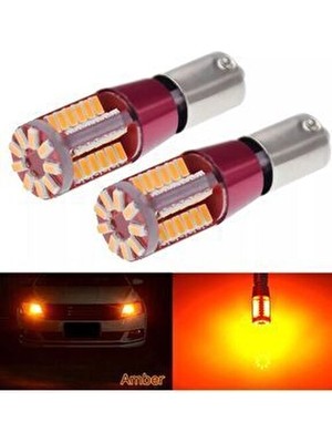 T10 5W Turuncu 57 Ledli Araba Oto Işık Iç Lamba Park Plaka LED Ampul Araç Aydınlatma