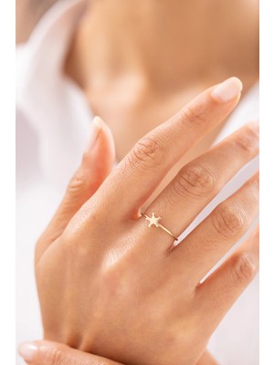 Parlayan Anlar 14 Ayar Altın Yüzük