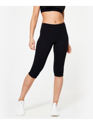 Decathlon Domyos Kadın Fitness Taytı Ultra Siyah S Beden Nefes Alabilir Kumaş ile Spor Tarzında