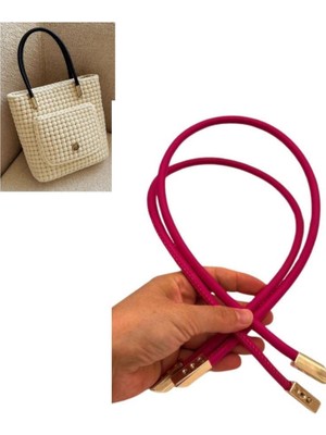 Angel Çanta Aksesuar 60 cm Fuşya Renk Trend Model Çift Çanta Sapı