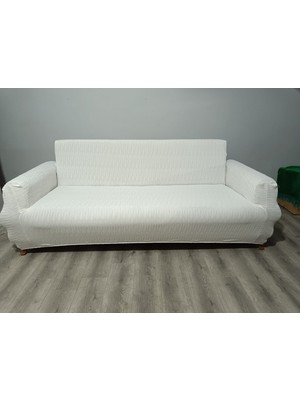 Ejmel Jakar Koltuk Örtüsü Çekyat Kılıfı Kanepe Örtüsü 3lü Esnek Lastikli  Çizgili Desen