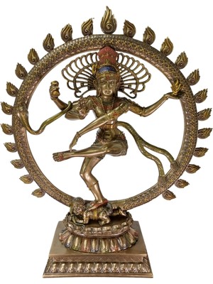 Dansın Efendisi Shiva Nataraja Büyük Dekoratif Biblo | Meditasyon Yoga Odası Dekoratif Obje | Dans Stüdyosu Dekoru