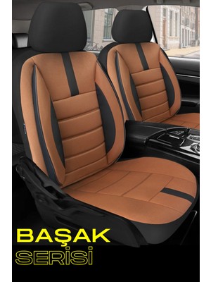 Tofaş Fiat Albea 2002–2012 Taba Başak Serisi Tay Tüyü Koltuk Kılıfı Seti (Ön–arka, Başlıklı, Yan Airbag Uyumlu)