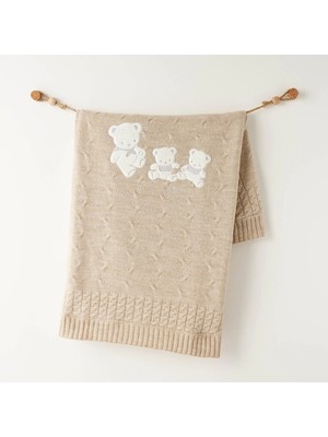 Andywawa AC26341 Triko Battaniye 85X100 Beige Melange