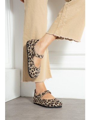 Ottawa Hakiki Deri Mantar Taban Ortopedik Kadın Babet