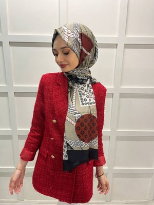 Ipek Koton (Pamuklu) Yaz Serinliği Şal Etol 8490777 Koyu Taş