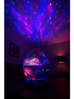 Dinozor Yumurtası Gece Masa Lambası Bluetooth Hoparlör LED Lamba Galaxy Projektör LED Işık