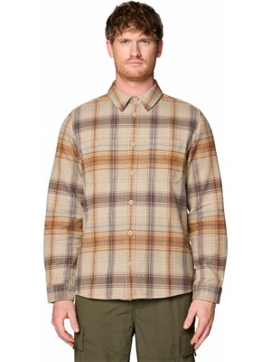 Mountain Hardwear Plusher Erkek Uzun Kollu Gömlek Yumuşak Organik Pamuklu Flanel Kumaşla Doğa Dostu Kullanım