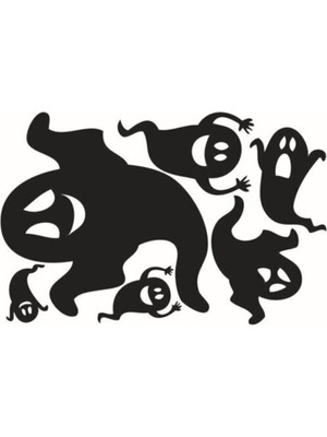 Çınarrium Sevimli Hayaletler Çocuk ve Bebek Odası Duvar Dekor Sticker 57 x 37 cm