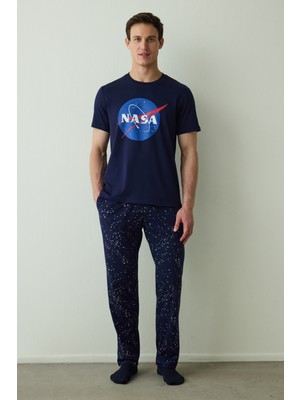 Erkek Space Desenli Pijama Takımı