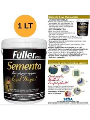 Füller Sementa Yeni Nesil Dönüşüm Boyası 1 Lt Gelin Teli Ahşap Parke Kapı Cam Tezgah Banyo