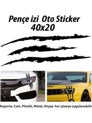 Çınarrium Monster Canavar Pençe Izi Oto Özel Yeni Sticker 40*20 cm