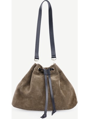 Süet Deri Hobo Omuz Çantası